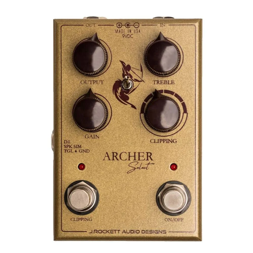 J Rockett Archer SELECT Versatile K Style Overdrive w/ DI, Cab Sim Output & Multiple Clipping Options