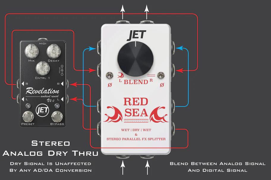 Jet Pedals Red Sea Stereo Parallel Effects Splitter Wet/Dry/Wet - Image 11