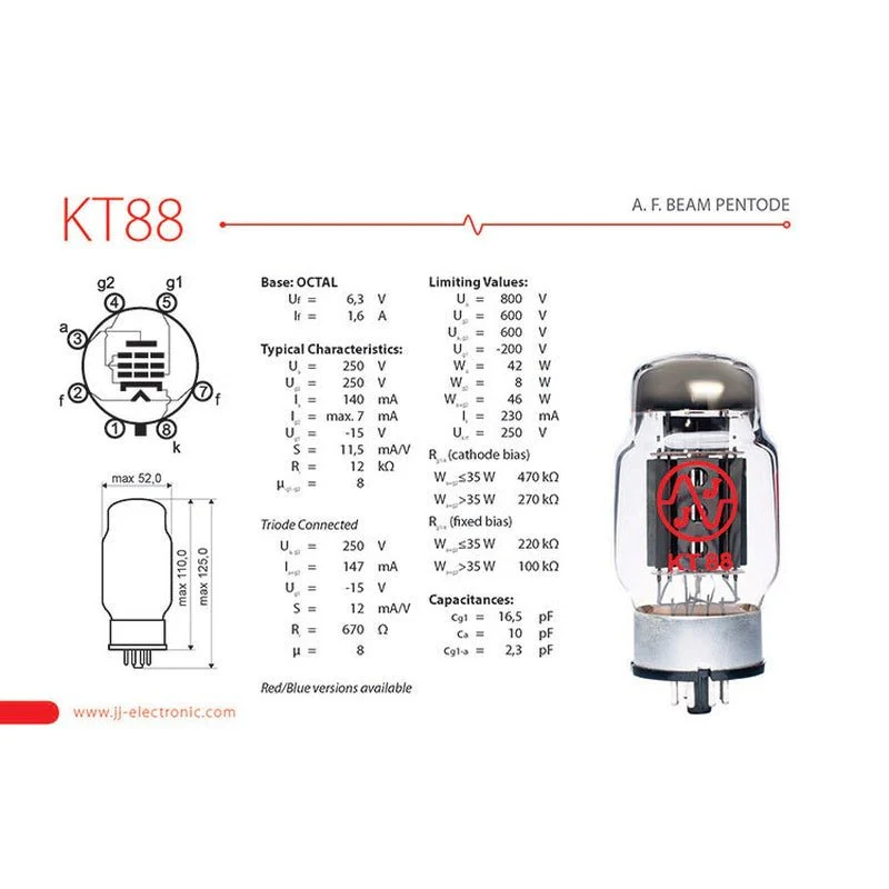 JJ Electronic KT88 Power Tube (Single) - Image 2