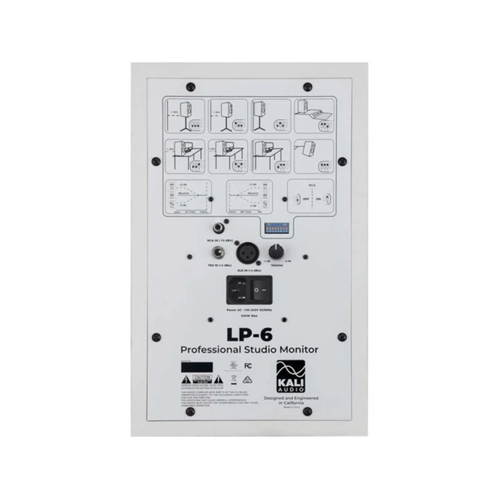 Kali Audio LP-6 V2 2nd Wave 6" Powered Studio Monitor Single Unit White - Image 3