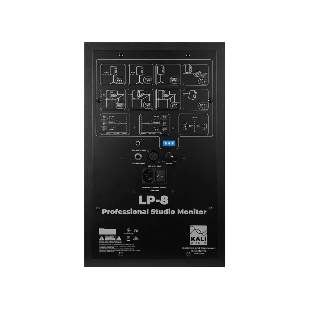 Kali Audio LP-8 V2 2nd Wave 8" Powered Studio Monitor Black Single Unit - Image 4