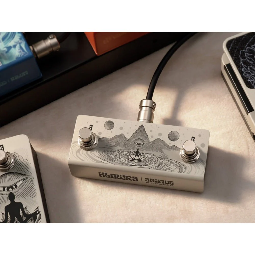 Klowra ANIMUS Horizontal Universal Dual Momentary Footswitch w/ TRS Map Toggle Switch - Image 2