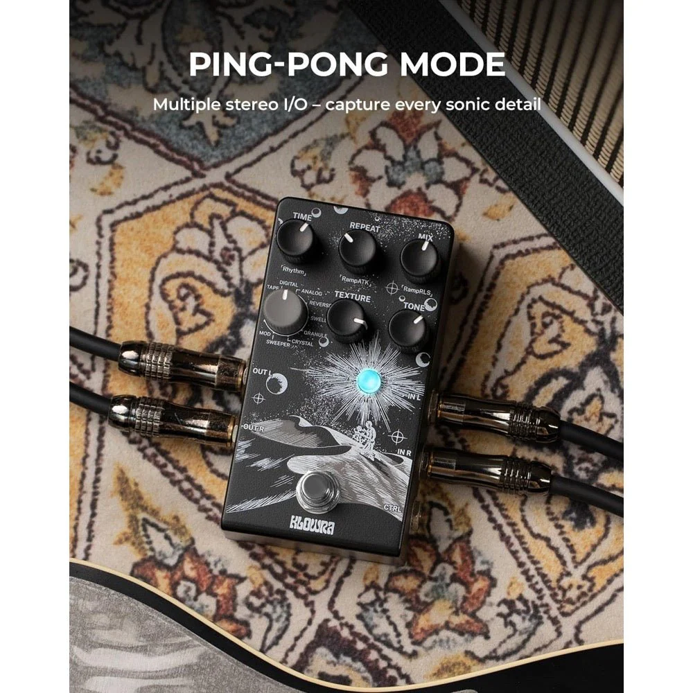 Klowra EVERLAST 9-Mode Stereo Delay w/ Studio-Grade 32-Bit DSP - Image 4