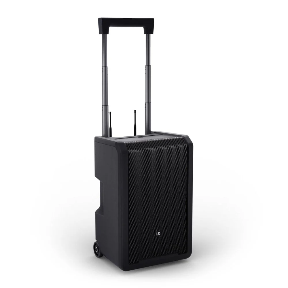 LD Systems ANNY 10 HBH 2 10" Battery-Powered PA Speaker + 1x Wireless Headset Mic + 1x Wireless Handheld Mic w/ Bluetooth & Built-in Mixer - Image 8