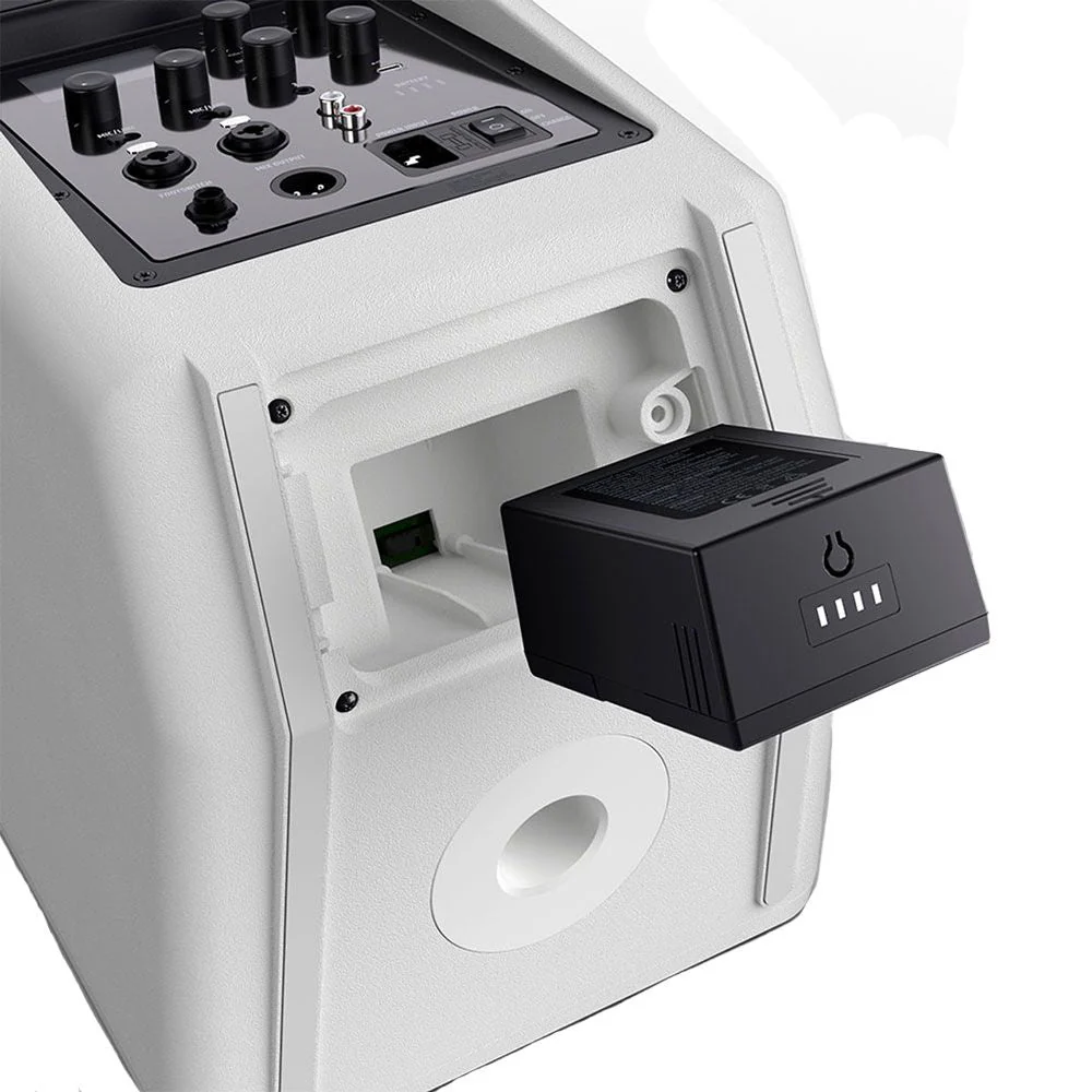 LD Systems ANNY8 Portable Battery-Powerered Loudspeaker w/ Mixer & Bluetooth White - Image 3