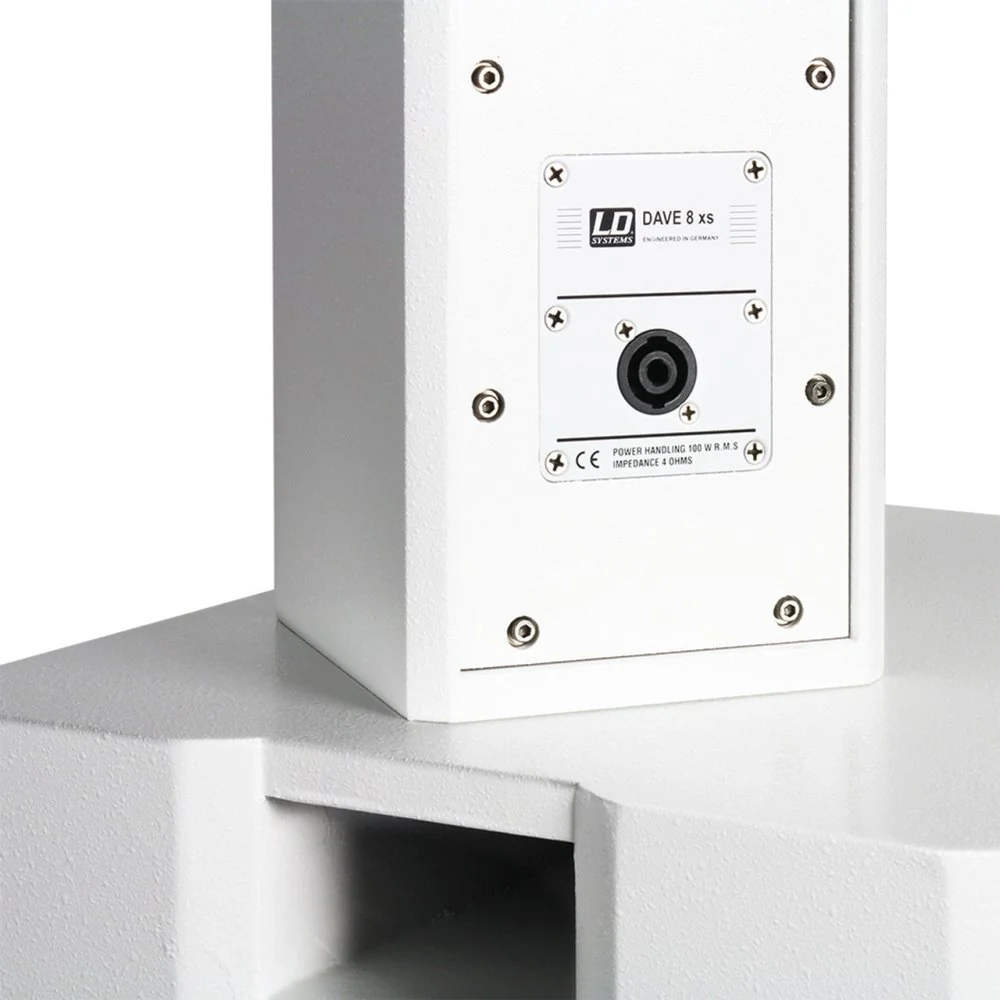 LD Systems DAVE 8 XS Compact Active PA System White - Image 4