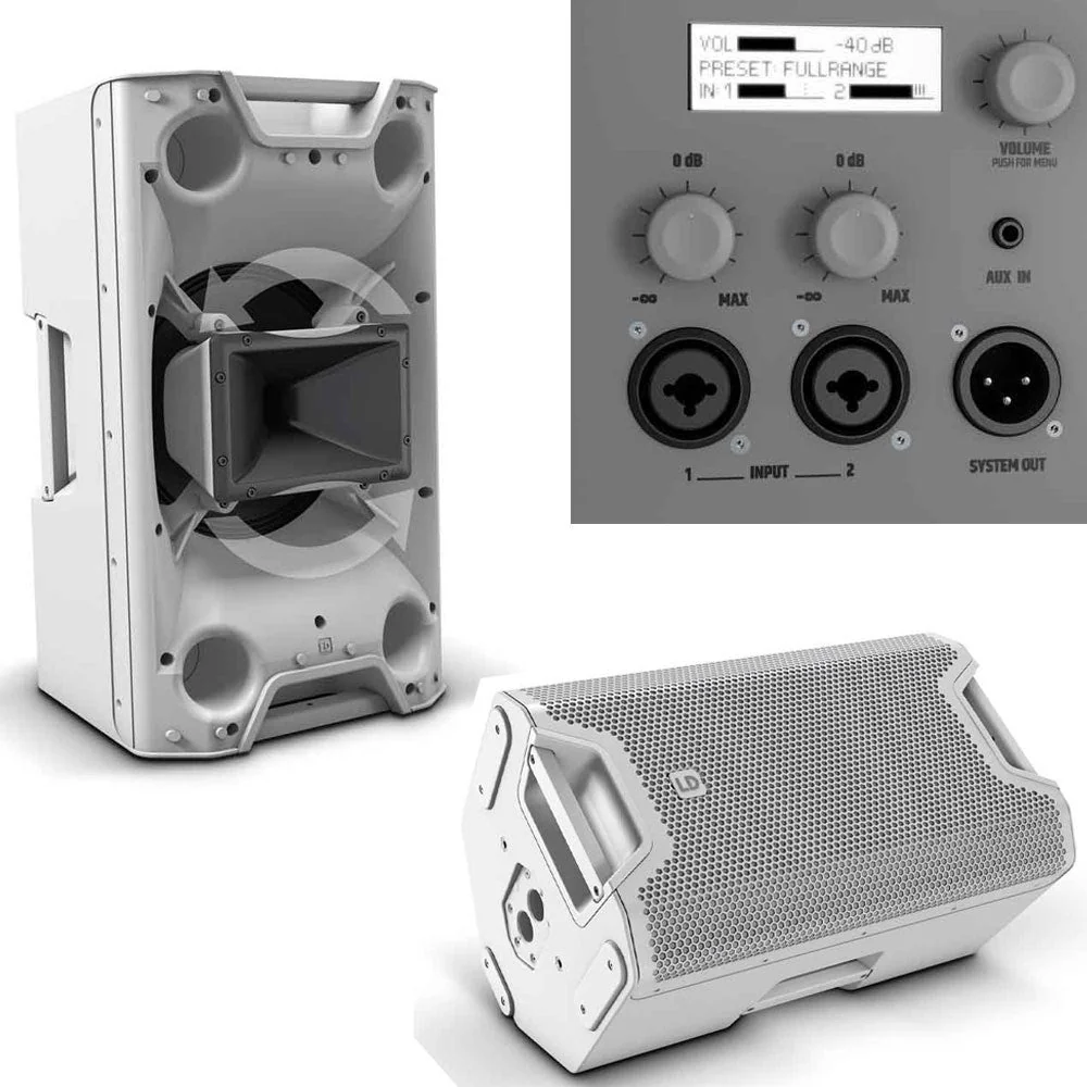 LD Systems ICOA 12A 1200W 12" Active PA Speaker (White) - Image 4