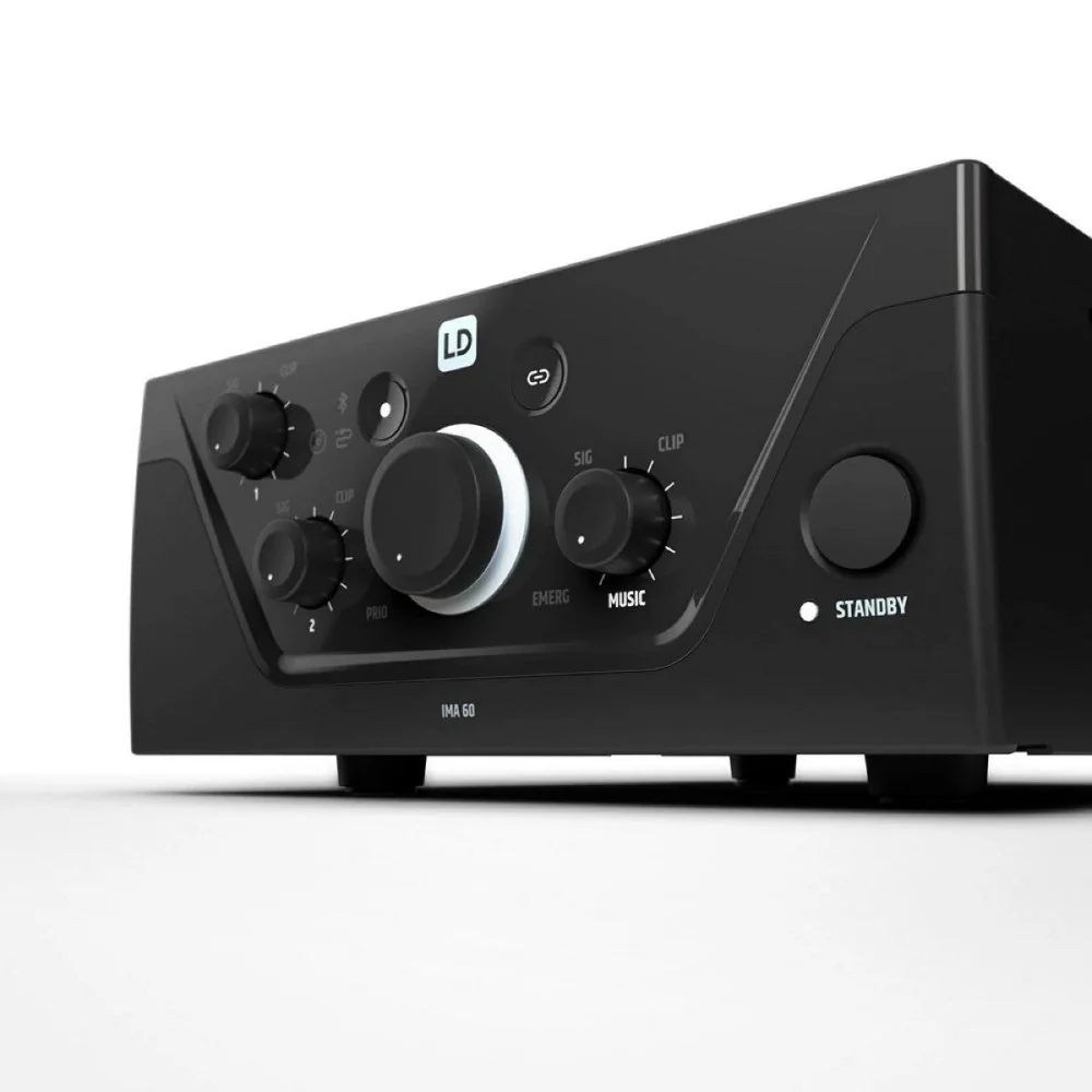 LD Systems IMA 60 65W Class D 70V / 100V Amplifier & Mixer Built-in Bluetooth Audio Stream - Image 4