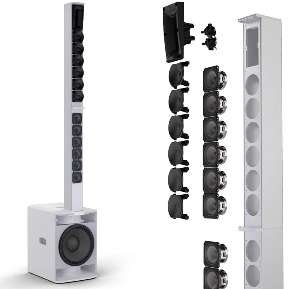 LD Systems MAUI 28 G3 MIX 2060W Column PA Speaker w/ Built-in 6CH Digital Mixer & DSP White - Image 4