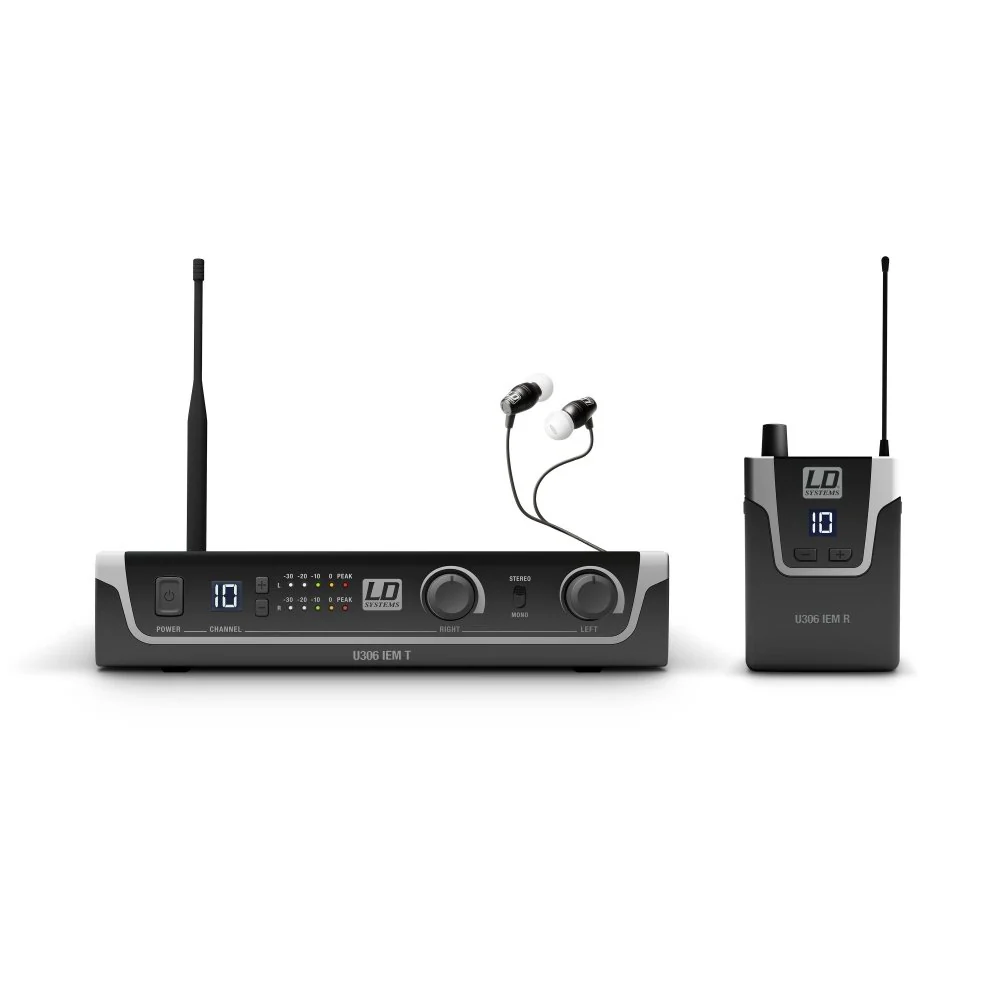 LD Systems U306 Wireless In Ear Monitoring System LDU306IEMHP 655-679MHz Frequency
