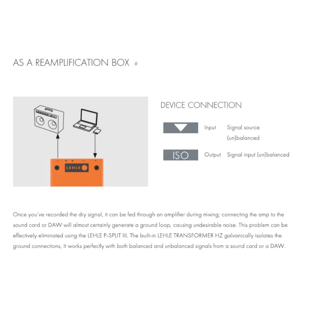 Lehle P-Split III Transformer Isolated Passive Output Splitter (1x Input & 2x Output) - Image 14