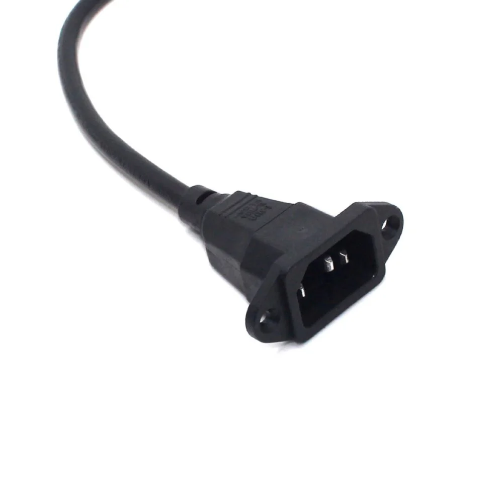 IEC Cable w/ Screw Mount Male (C14) to Right Angle Female (C13) Compatible w/ Caseman Gentleman / Templeboards Pedalboard - Image 3