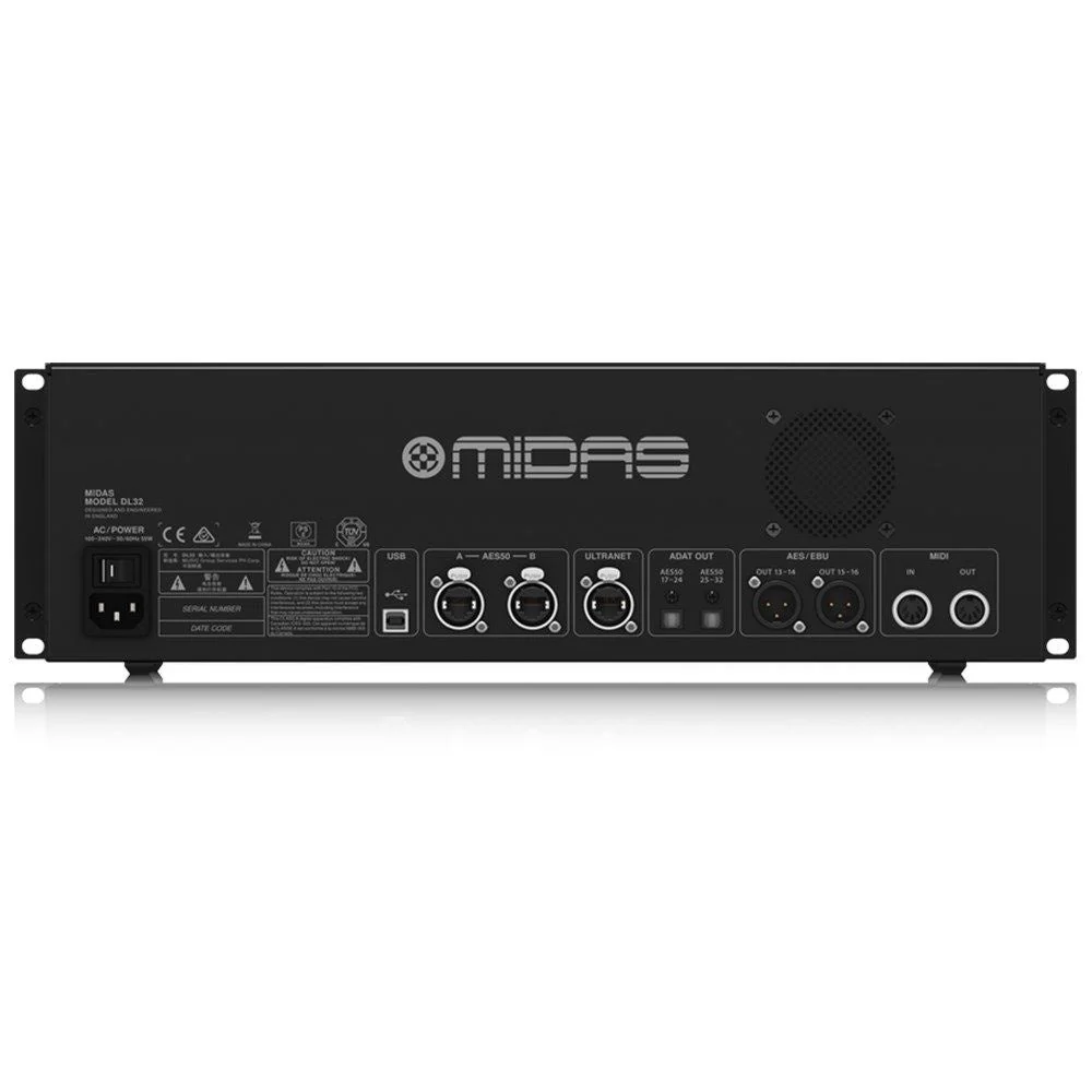 Midas DL32 32-In/16-Out Stage Box w/ 32x Midas Mic Pres, Ultranet & ADAT Interfaces - Image 4