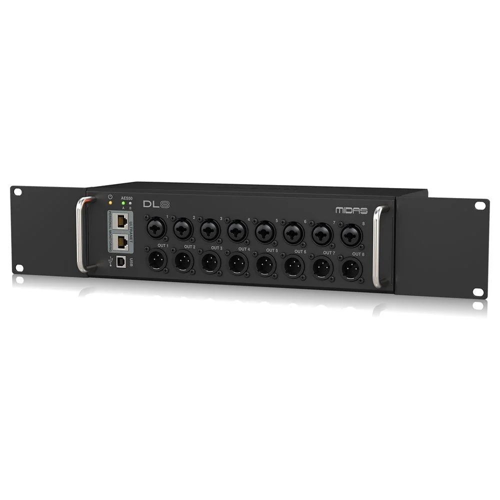 Midas DL8 8-In/8-Out Stage Box w/ 8x Midas Mic Pres & Ultranet - Image 4