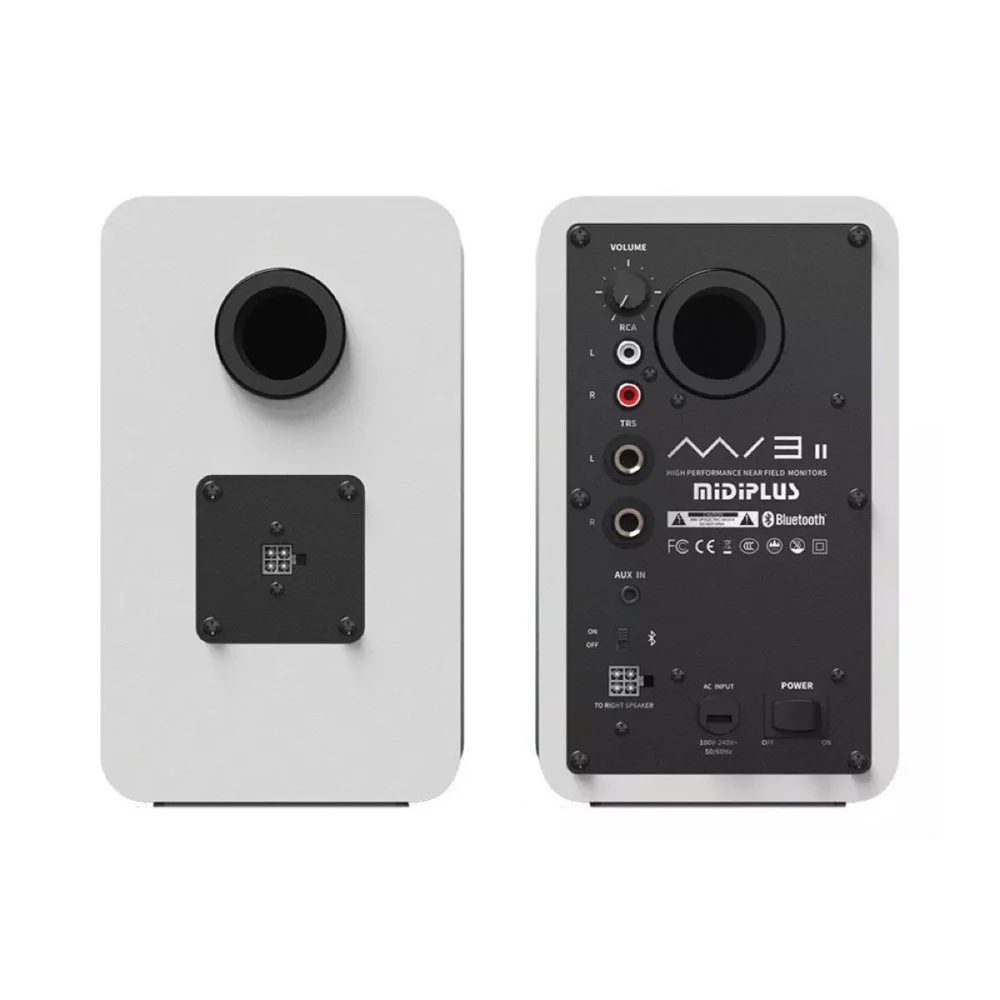 MIDIPLUS MI3 MK2 Nearfield Studio Monitors w/ Bluetooth PAIR White - Image 3