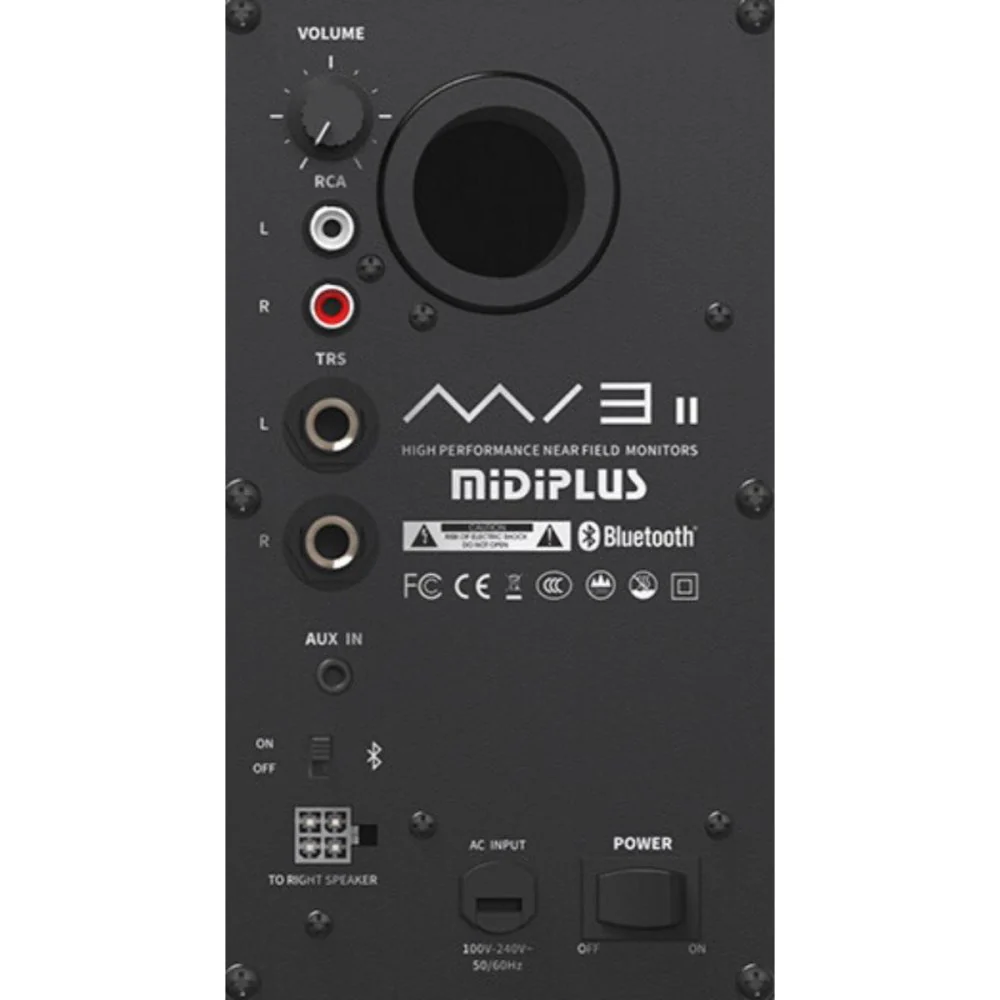MIDIPLUS MI3 MK2 Nearfield Studio Monitors w/ Bluetooth PAIR Black - Image 3