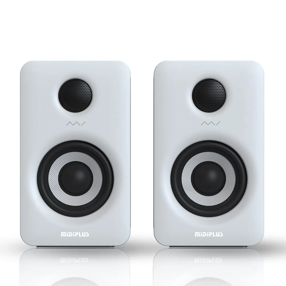 MIDIPLUS MI5 MK2 Nearfield Studio Monitors w/ Bluetooth PAIR White