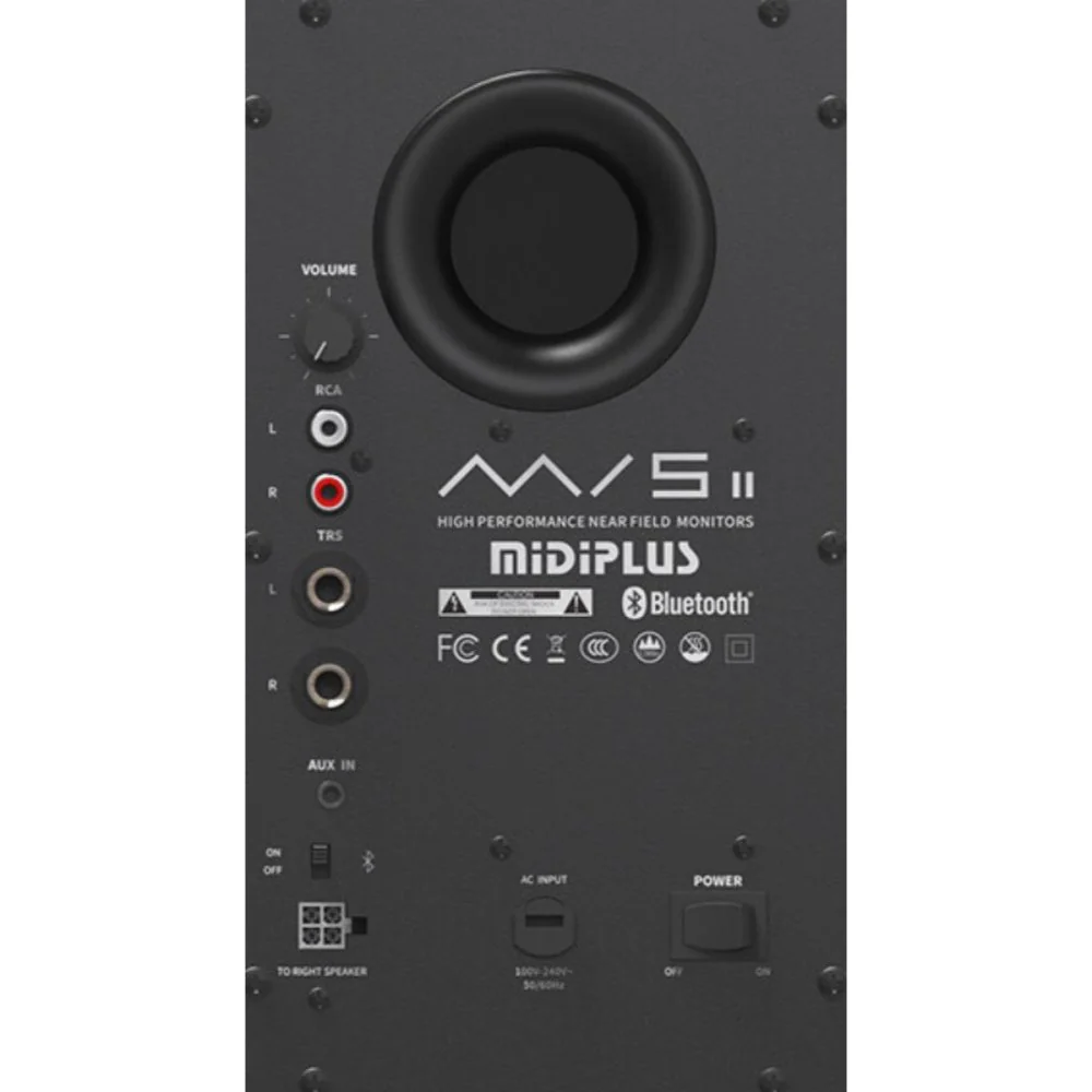 MIDIPLUS MI5 MK2 Nearfield Studio Monitors w/ Bluetooth PAIR Black - Image 3