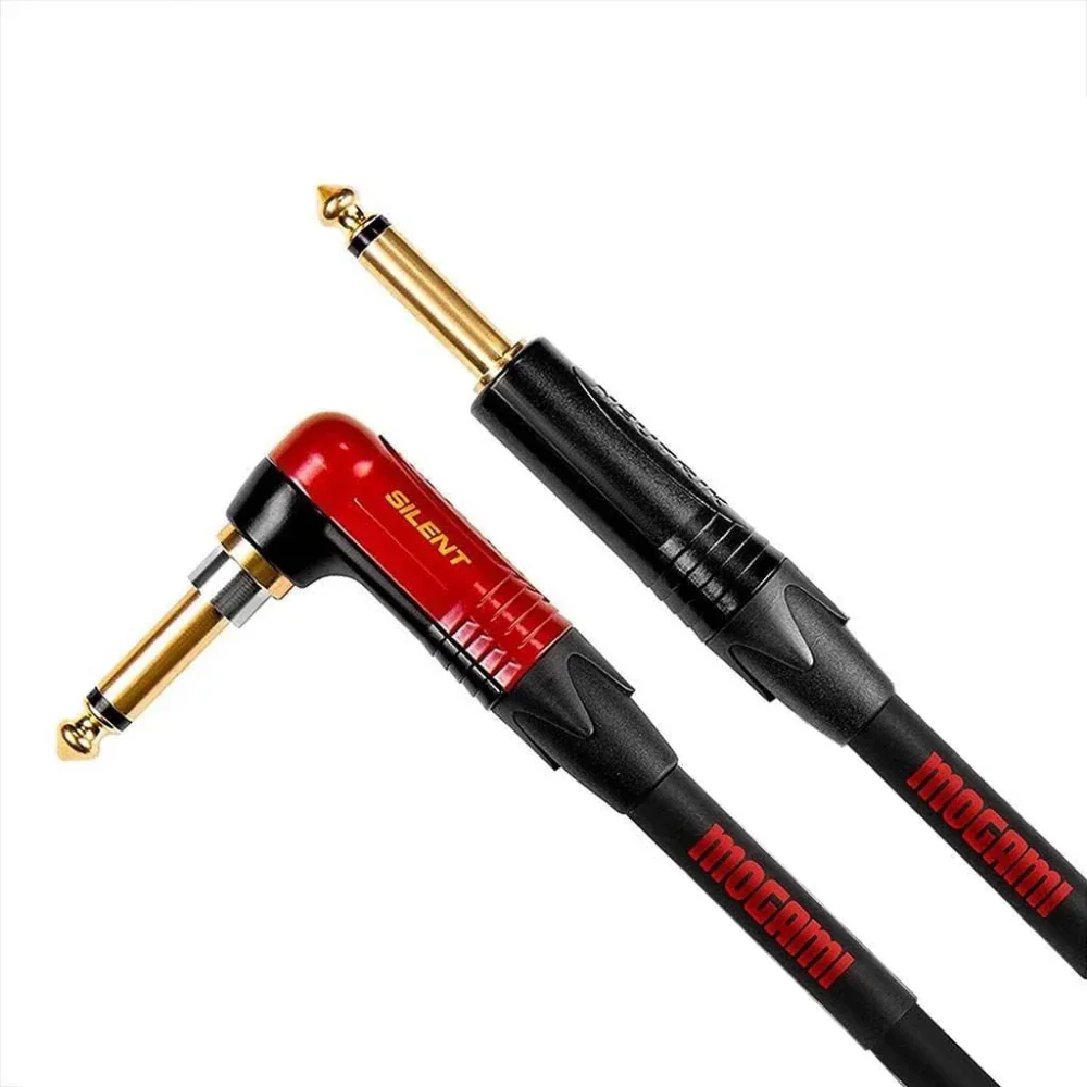 Mogami Overdrive Right-Angle to Straight Guitar Cable w/ Silent Plug (20ft)