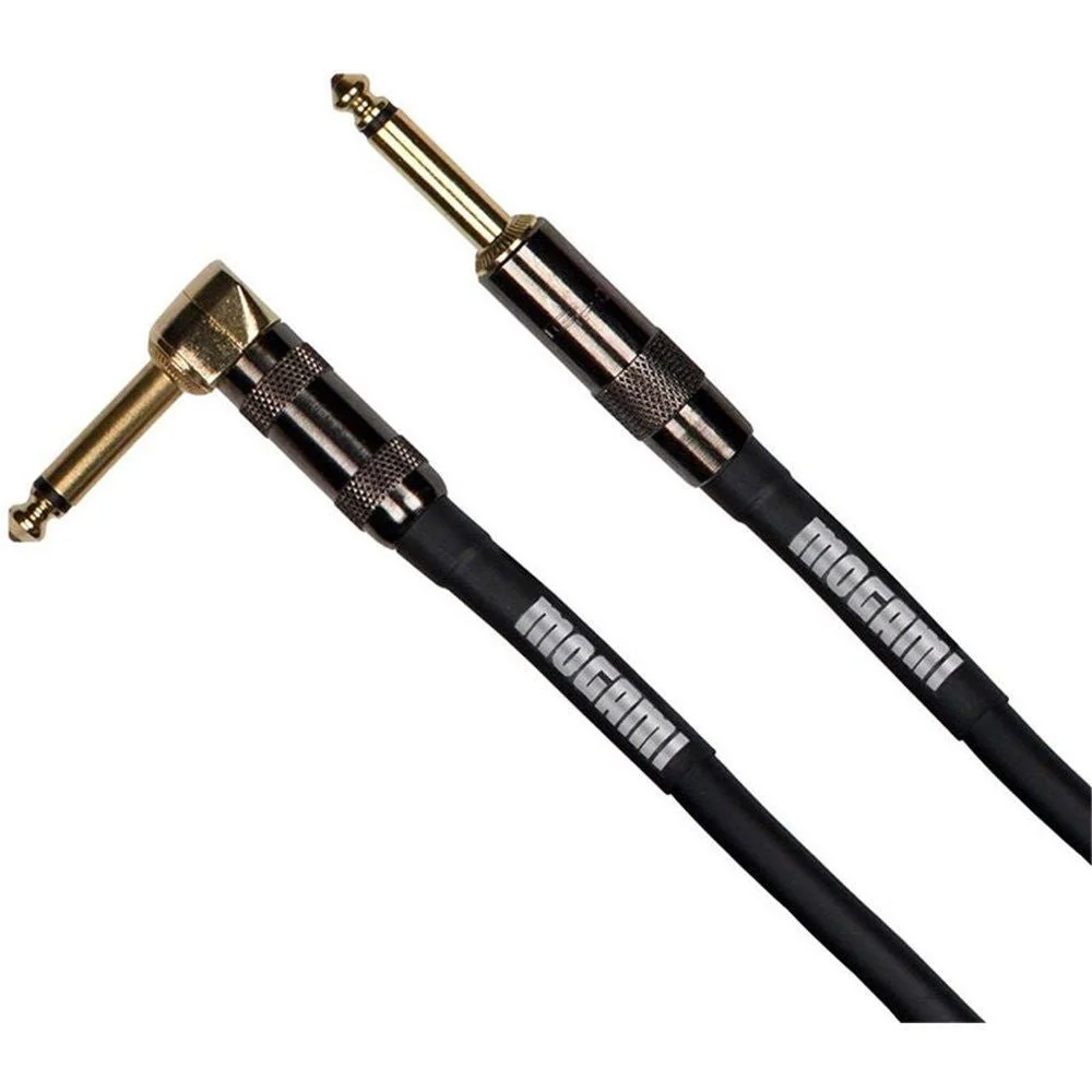 Mogami Platinum Right-Angle to Straight Guitar Cable (12ft)