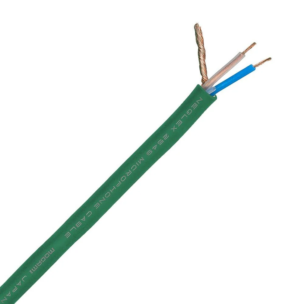 Mogami W2549 Green NEGLEX 2 Core MIC Balanced Cable 6MM OD