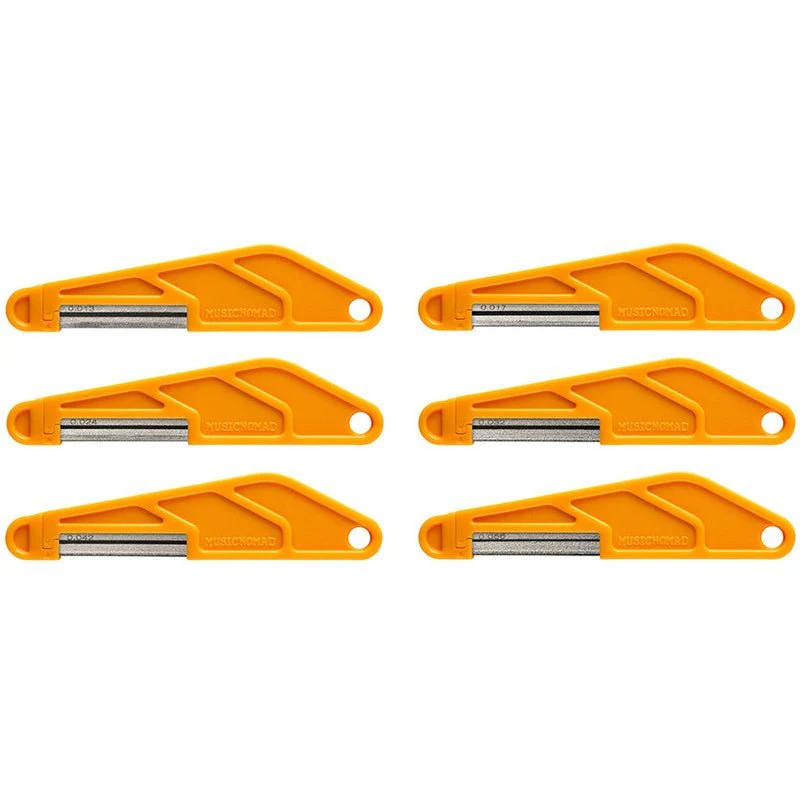 Music Nomad Electric Guitar Diamond Coated Nut File Set -Light/Medium Strings (6-Pce) - Image 2