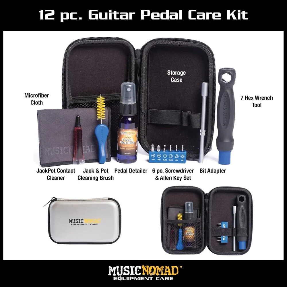 Music Nomad MN286 Guitar Pedal Cleaning & Care Kit w/ Contact Cleaners & Hex Wrench Screw Set - Image 2