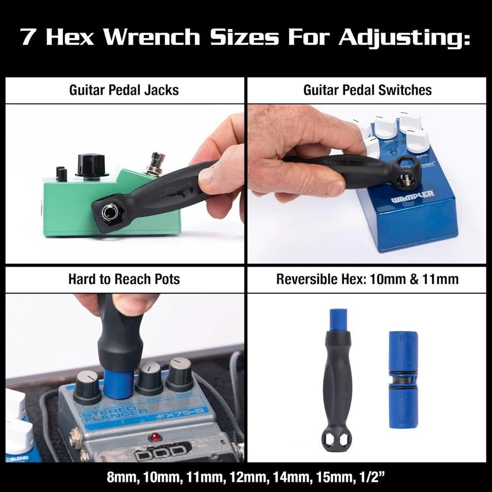 Music Nomad MN286 Guitar Pedal Cleaning & Care Kit w/ Contact Cleaners & Hex Wrench Screw Set - Image 6