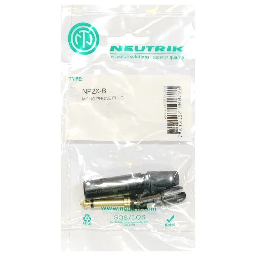 Neutrik NP2X-B 1/4" Audio Connector Black & Gold - Image 3