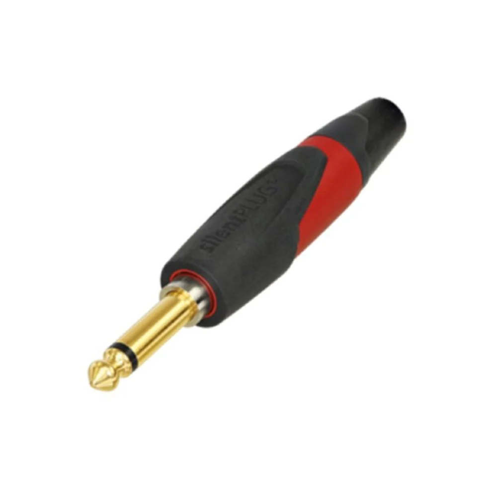 Neutrik NP2XX-SILENT SilentPlug TS Mono Jack w/ Silent Switch Red/Gold - Image 2
