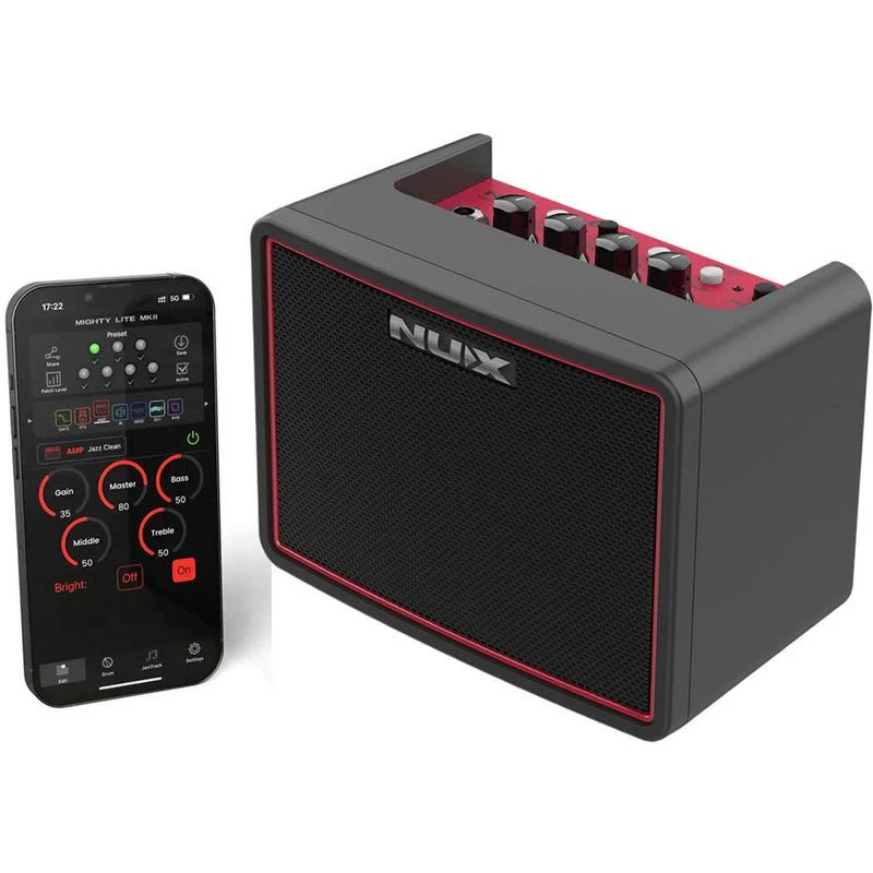 NUX Mighty Lite BT MKII Portable Desktop Modeling Guitar Amp with IRs in Dark Gray - Image 4