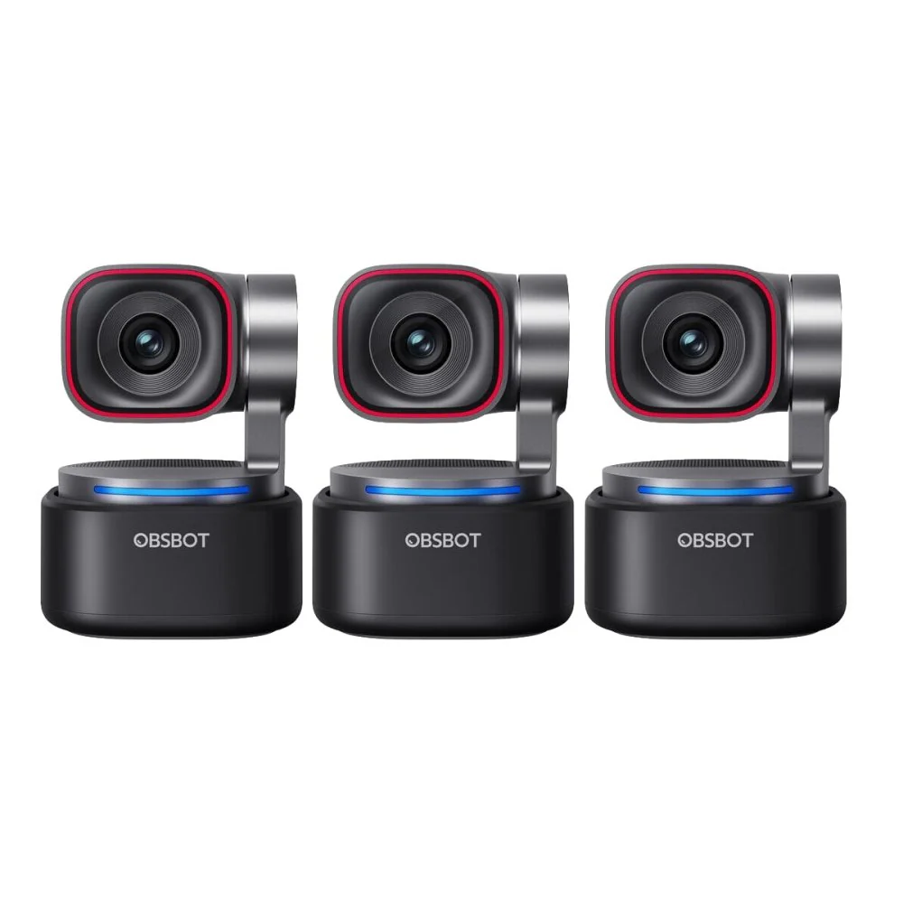 OBSBOT Tiny 3 Combo 3x Camera Pack Webcam 4K Voice Control PTZ Camera