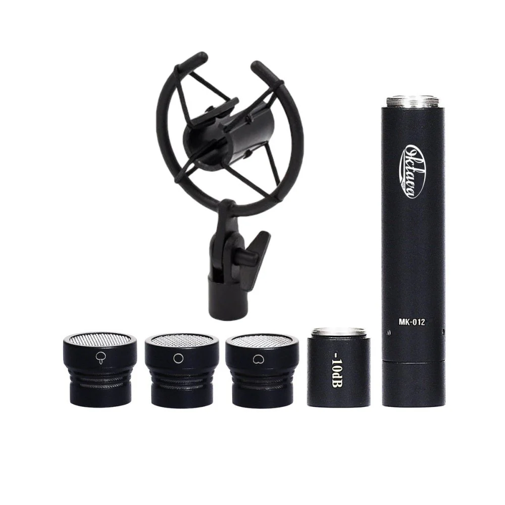 Oktava MK-012-03 Moldular Small Diaphragm Condenser Microphone w/ Hyper, Cardioid & Omni Capsule Black - Image 4