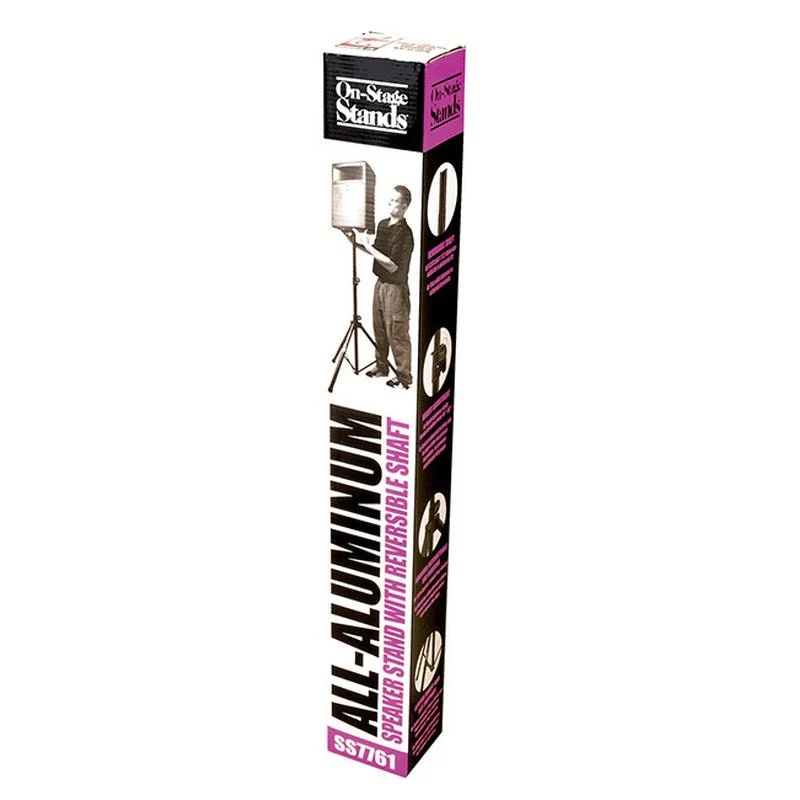 On Stage All Aluminium Speaker Stand with Reversible Upper Shaft - Image 2