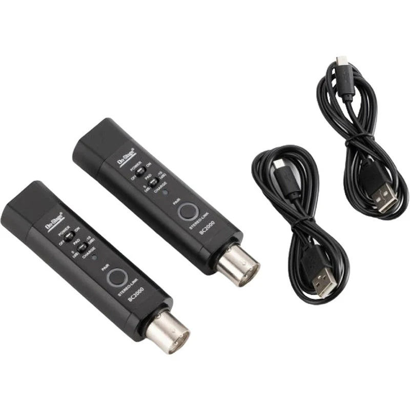 On Stage BC2000V2 XLR-Equipped, Rechargeable Stereo Bluetooth Converter - Image 2