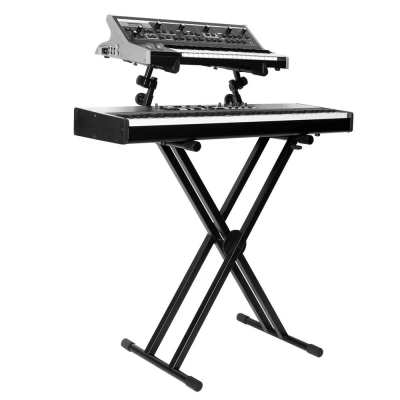 On Stage KS7292 Double-X Braced Ergo Lok Keyboard Stand with 2nd Tier - Image 6