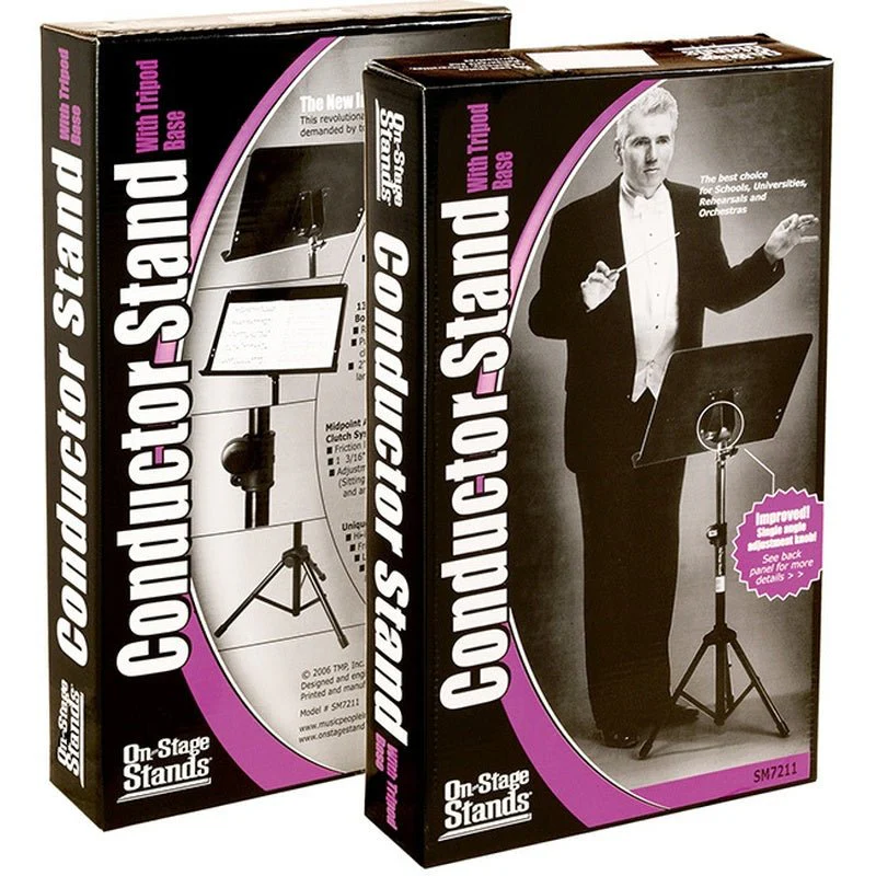 On Stage Orchestral Sheet Music Stand with Solid Bookplate - Image 3