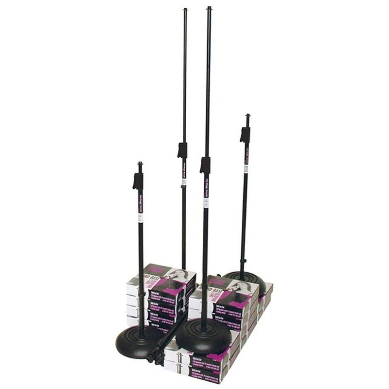 On Stage Straight Mic Stand with Quik-Release Trigger Clutch & Weighted Round Base - Image 2