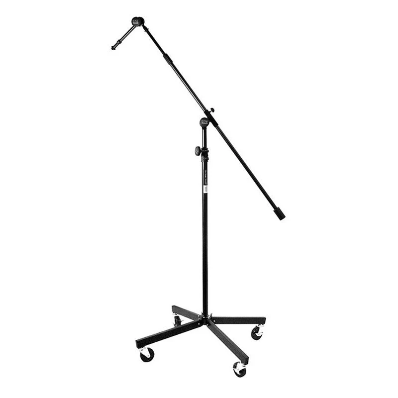 On Stage Tripod Studio Mic Boom with 7" Mini Boom Extension & Casters