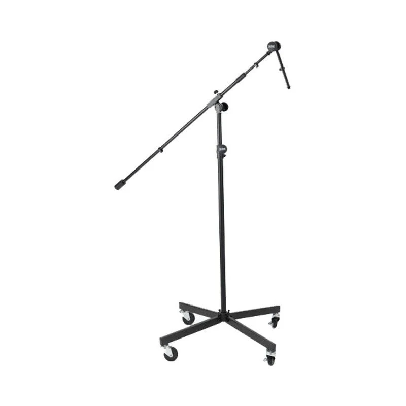 On Stage Tripod Studio Mic Boom with 7" Mini Boom Extension & Casters - Image 2