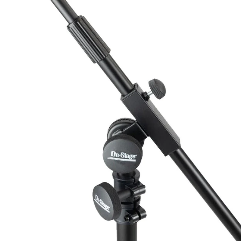 On Stage Tripod Studio Mic Boom with 7" Mini Boom Extension & Casters - Image 6
