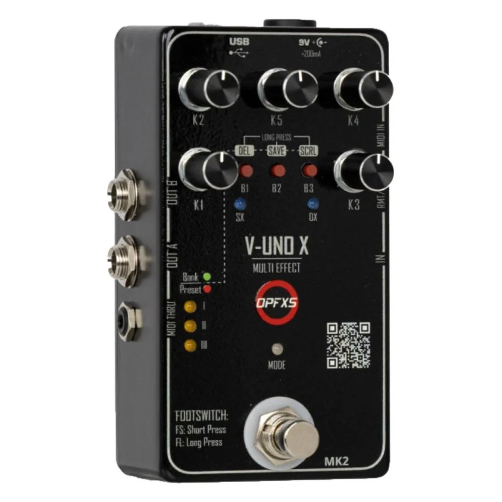 OPFXS V-UNO X MK2 Programmable Multi-Effect Guitar Pedal - Image 3