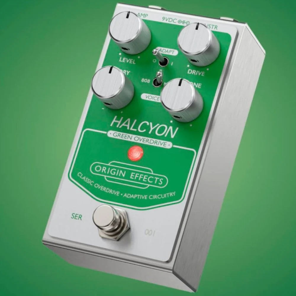 Origin Effects Halcyon GREEN Overdrive w/ Adaptive Circuitry Inspired by Tube Screamer