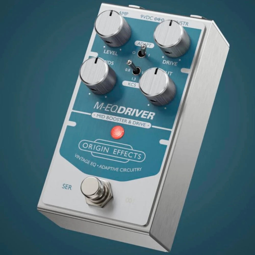 Origin Effects M-EQ Driver Mid Booster & Overdrive w/ Mid Switch & Adaptive Circuitry Inspired by Pultec EQ