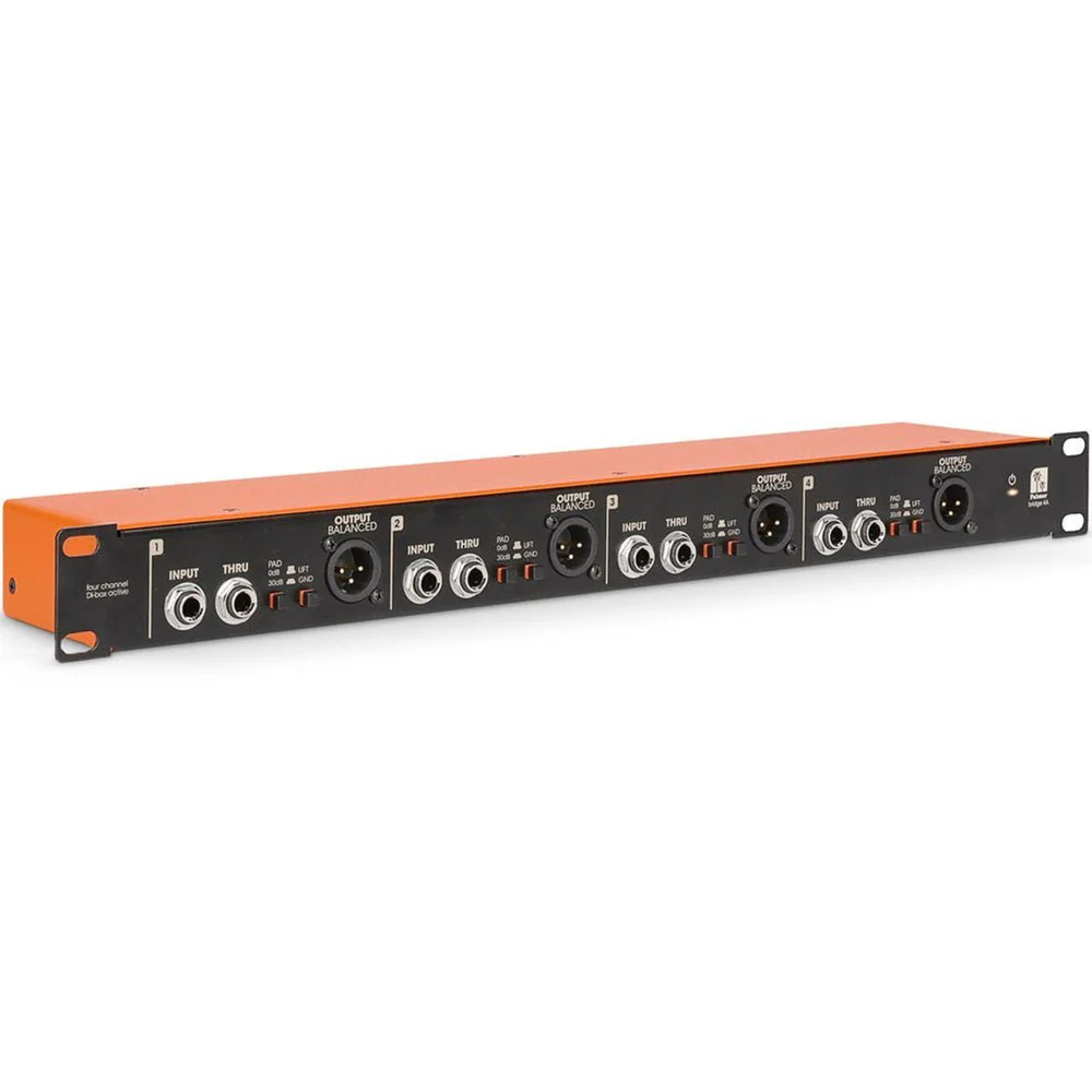 Palmer BRIDGE 4A 4 Ch Active DI Rack w/ Audio Over CAT (AoC)
