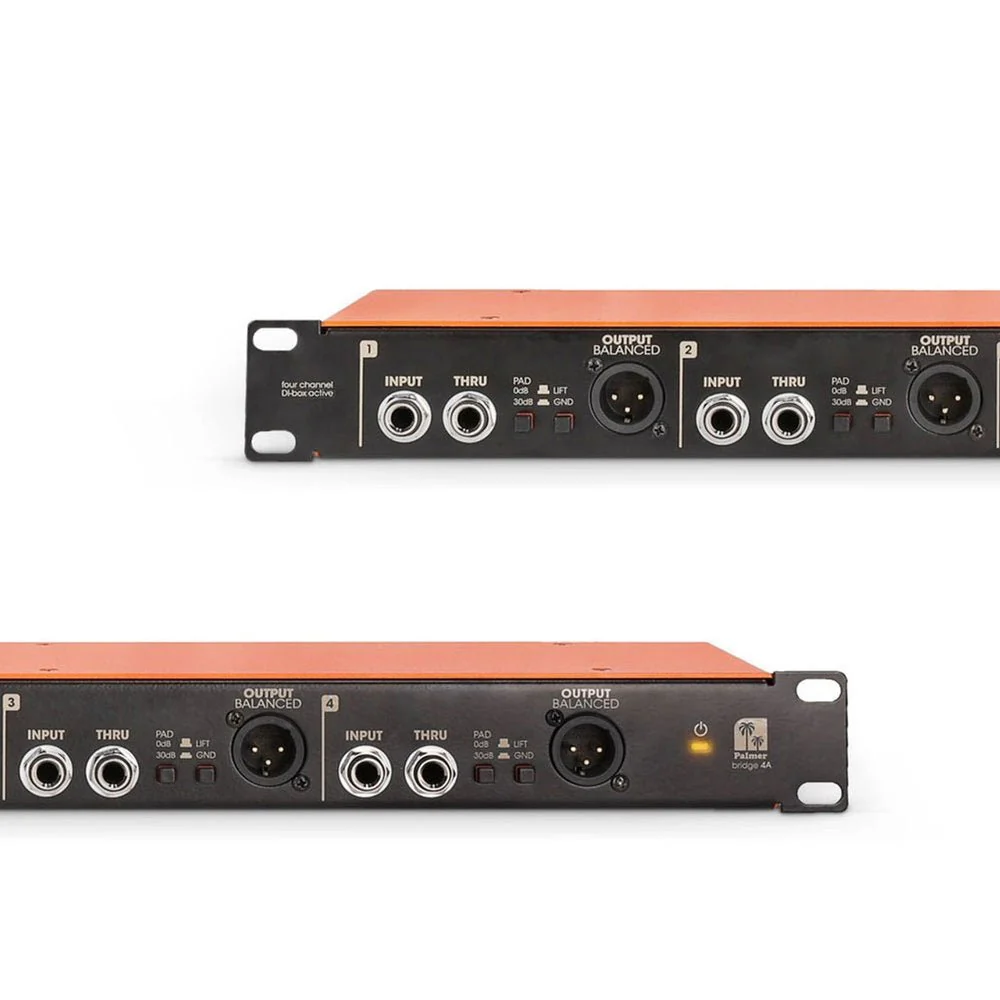 Palmer BRIDGE 4A 4 Ch Active DI Rack w/ Audio Over CAT (AoC) - Image 3