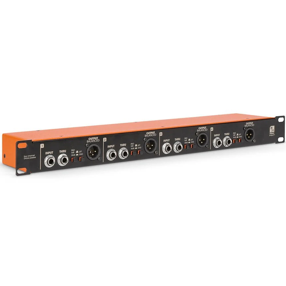 Palmer BRIDGE 4P 4 Ch Passive DI Rack w/ Audio Over CAT (AoC)