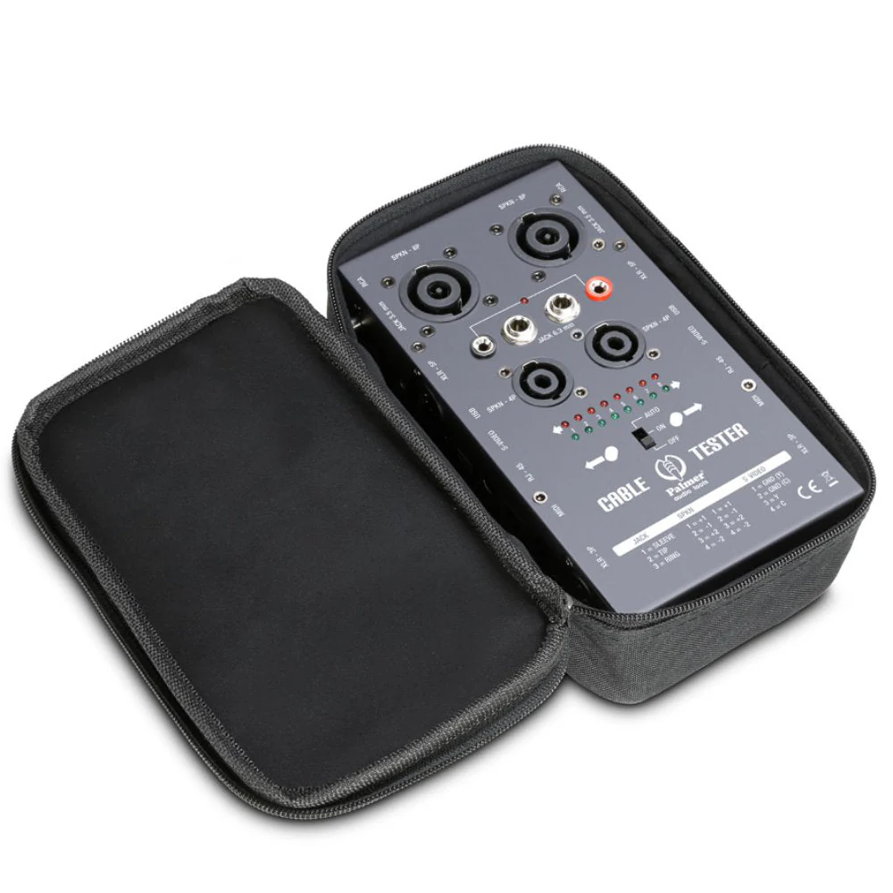 Palmer AHMCTXL V2 Multi Cable Tester Speakon, XLR, TS/TRS, Cinch, MIDI/DIN & More - Image 3