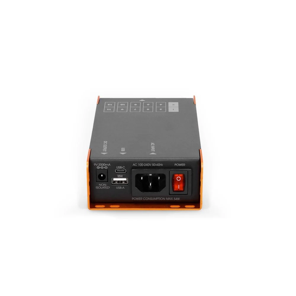 Palmer PWT12IEC Universal Pedalboard Power Supply Isolated 12-Output w/ USB - Image 4
