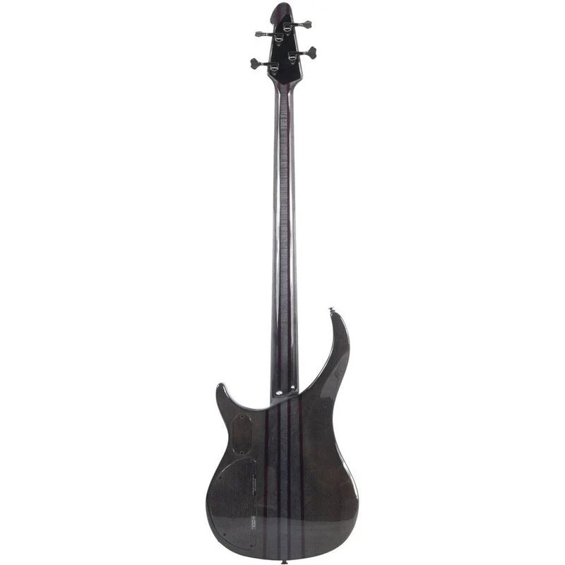 Peavey Cirrus Series 4-String Bass Guitar in Flame Maple Transparent Black - Image 2